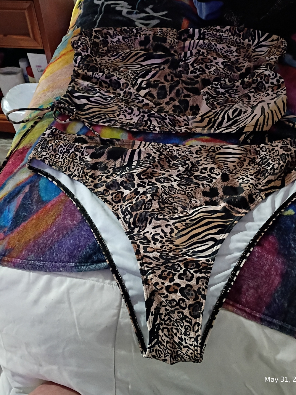 Animal Print High-Waist Women’s Bikini Bottom